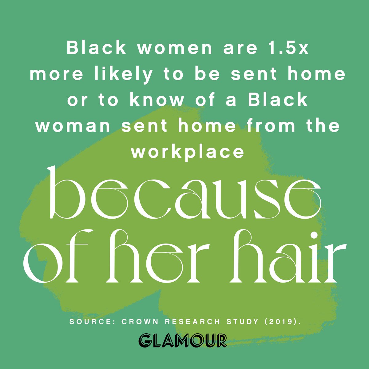 The practice of workplace hair discrimination has been alive and well for decades. This bias is precisely why  #TheCrownAct (Creating a Respectful and Open World for Natural Hair) now exists.  http://glmr.co/QmqZoZK   #OurHairIssue