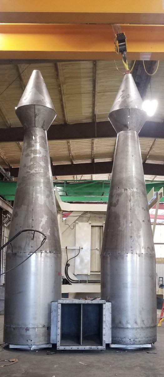 Update on the stainless steel dual cyclone! The guys knocked it out!

#stainless #steel #fabrication #castlen