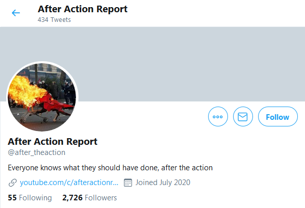 This mob have been restreaming coverage of the  #KenoshaUprising on multiple platforms. Connected to some sock like accounts, so content gets filtered thru to Andy Nope + others. It also follows some fashy accounts. Caters to a chud audience.