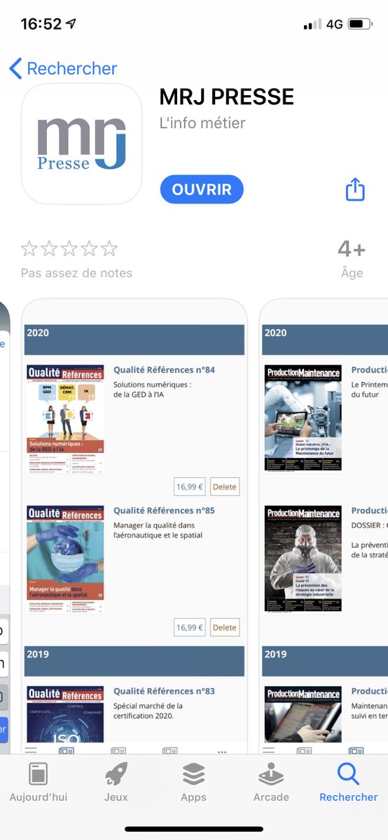 Qualité références est maintenant disponible sur Android : play.google.com/store/apps/det… et IOS : apps.apple.com/us/app/id15170… via notre app MRJ Presse