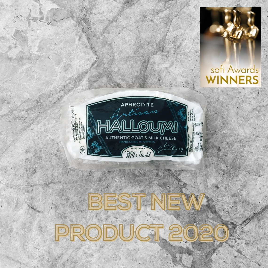 WillStudd's tweet image. Honoured to receive Sofi Award for 'Best New Product' in the non-cow cheese milk category 2020 for our Aphrodite Goat Halloumi @Specialty_Food