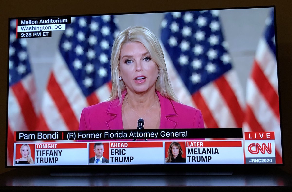 As Pam Bondi accuses the Bidens of nepotism, note the GOP speaker lineup beneath her.