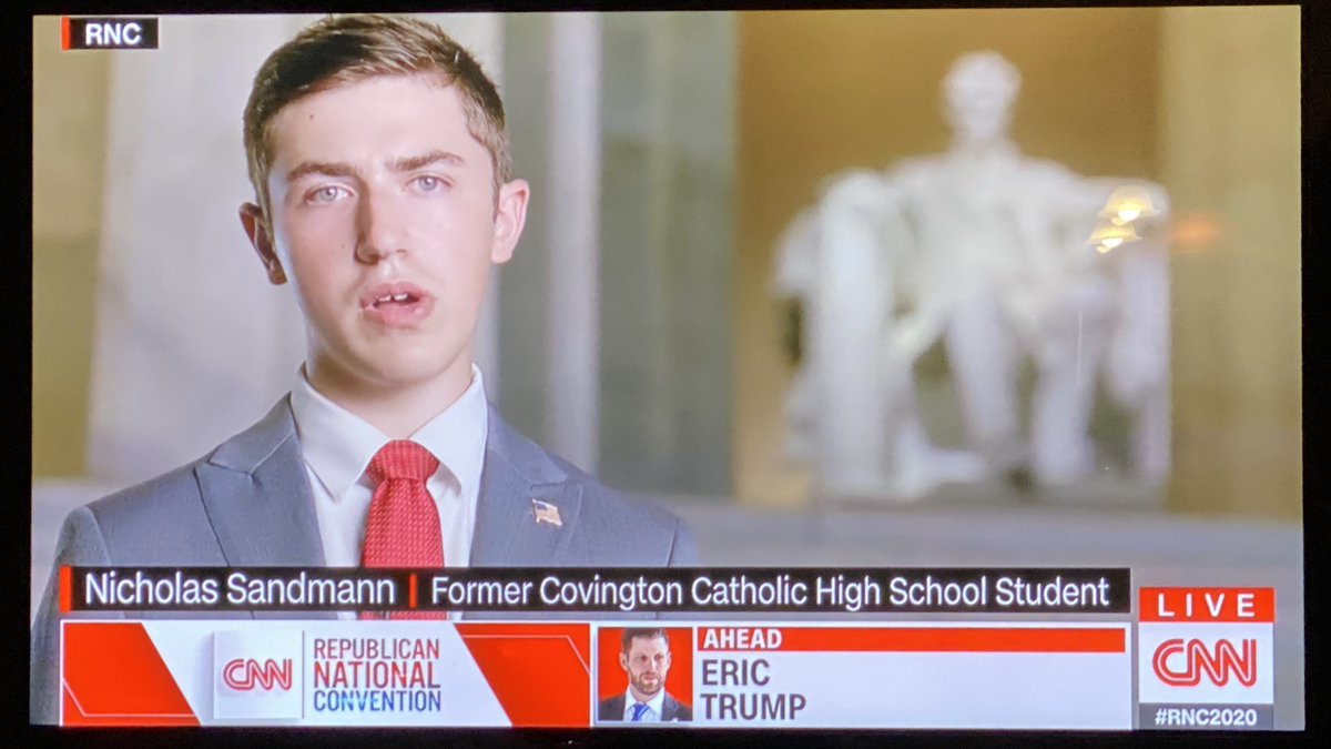 3rdMonkeyBFI's tweet image. Will be interesting to see if @CNN responds to Nicholas Sandmann’s speech?!?! Watching on CNN now! Well, @jaketapper, @DanaBashCNN, @donlemon?!?! Anyone?!?! You tried to RUIN this kids life. Shameful! 

😂😂😂

#Trump2020 
#RNCConvention2020 
@realDonaldTrump 
#NicholasSandmann
