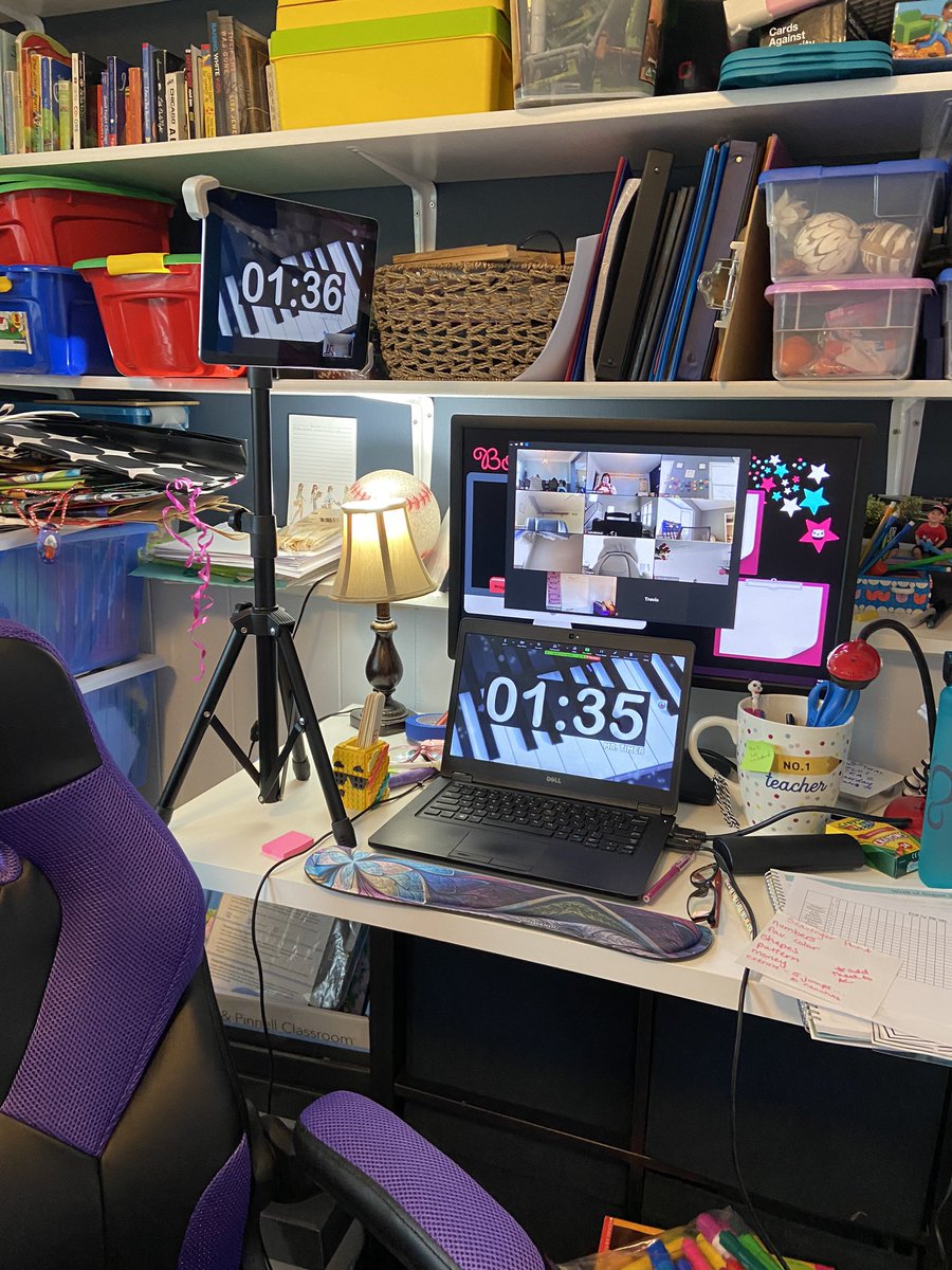MrsAmandaBoyer's tweet photo. My setup is still a work in progress... this weekend we will need to rearrange the room again but doing what I can to bring Kindergarten to my #boyerkindercubs! #sotechy #weareSL #d95 #MakeTheirDayLZ95 https://t.co/3lNYZearWE