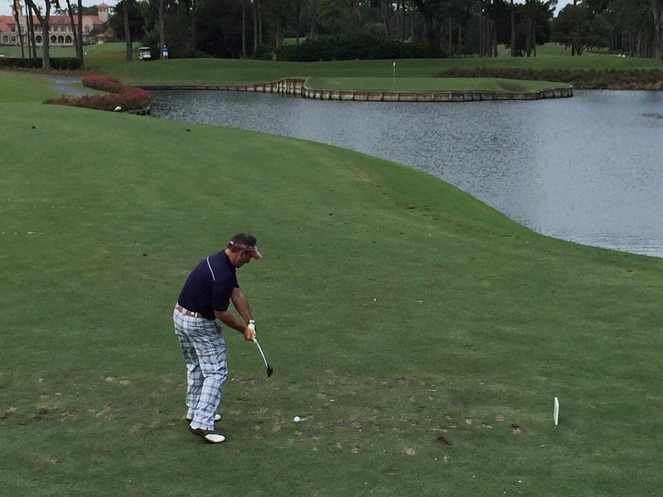 Great experience before Covid. ⛳️⛳️<a href="/MarkBommelje_ST/">Mark Bommelje</a> <a href="/TPCSawgrass/">TPC Sawgrass</a> 17 was 129 that day. Hit 9 Iron. Made Par!!! ⛳️ Definitely hitting a fade!