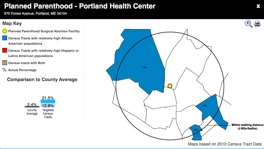 Here it is. It means that bc there is a census tract in Portland Maine with 13% Black residents that counts as a "targeted minority neighborhood. " This despite the fact that only 8.5% of Portland Me's residents are Black - Still Margaret Sanger's ghost is targeting them!