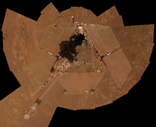 Have you ever wondered what happens to solar cells on Mars? We do at  #NASA! Recently we developed a method to reproduce & quantify the damage done to solar cells during Mars severe weather  #BIEWork  #scicommpics:Opportunity rover rendering, rover selfies b4 & after wind clearing