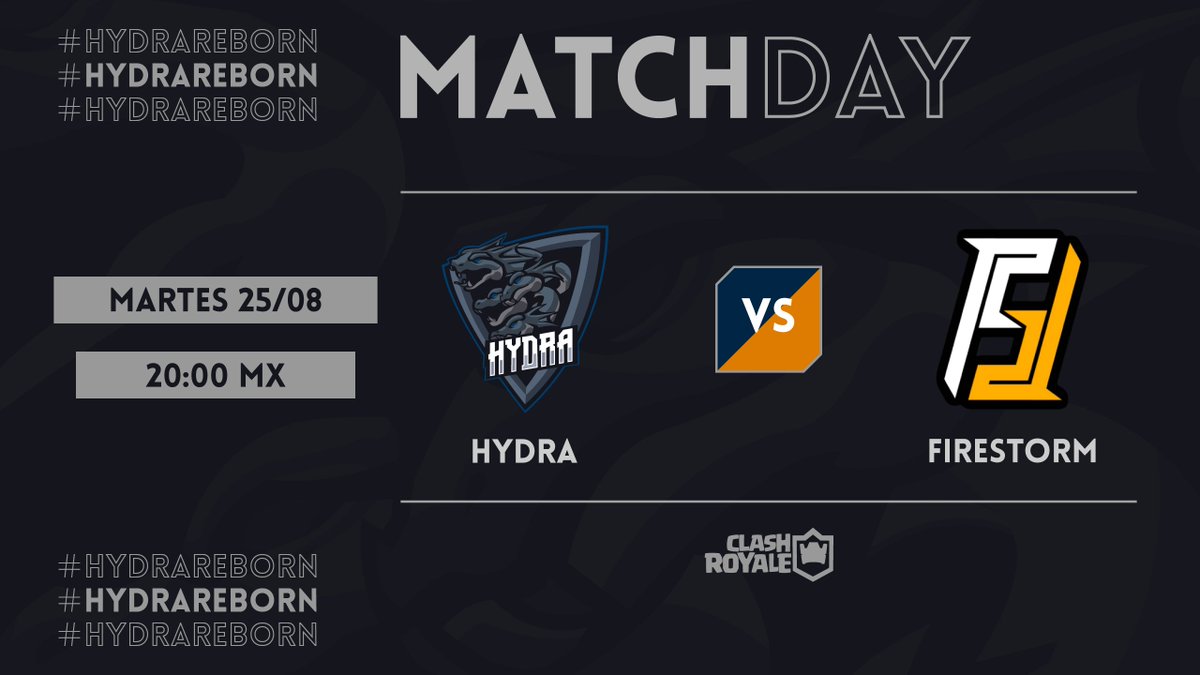 #CR | ¡MATCHDAY!

En punto de las 20:00 🇲🇽 nos enfrentamos por el avance hacia los cuartos de final de la <a href="/StarsCup_GG/">Stars Cup</a> en contra de un gran rival como <a href="/FireStorm_GG/">Nhlae®</a>. ¡A conseguir esa victoria! 🔥
 
#HydraReborn