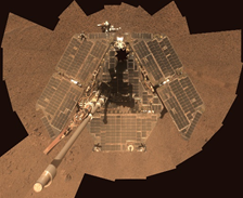 Have you ever wondered what happens to solar cells on Mars? We do at  #NASA! Recently we developed a method to reproduce & quantify the damage done to solar cells during Mars severe weather  #BIEWork  #scicommpics:Opportunity rover rendering, rover selfies b4 & after wind clearing