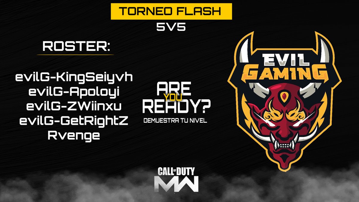 15º EQUIPO CONFIRMADO, LOS DIABLOS DE <a href="/Team_evilGaming/">evilGaming #FeelTheFear</a> SE SUMAN A ESTE TREMENDO TORNEO, QUIEN SERA EL GANADOR?