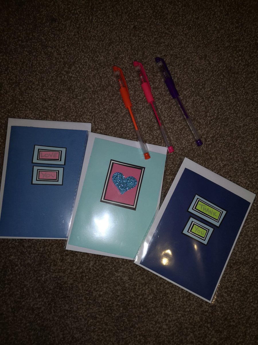 A homeless man in York makes/sells these occasion cards instead of just begging for money. For him it's a £1 pack of card, £1 pack of gel pens, the rest profit.. makes cards in sight and you can buy them for £1 with a free gel pen. Carluccios doorway. Please buy one if you pass☺️
