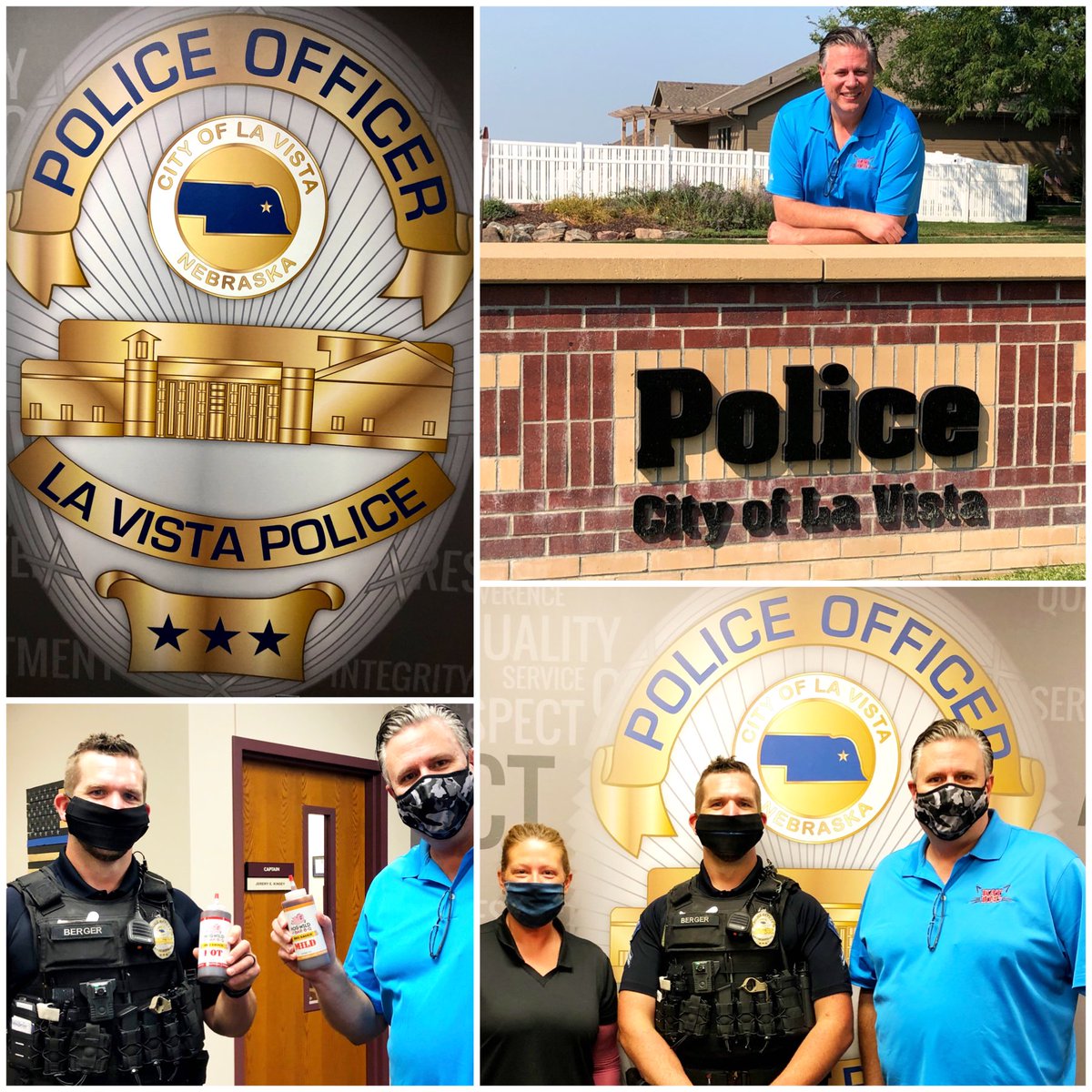 Congrats to Officer Berger with the <a href="/lavistapolice/">La Vista Police</a> for being our Red KAT &amp; Blue First Responder!  Let’s hear it for <a href="/HogWildPitBBQ/">HogWildPitBBQ</a> for a great lunch!! #dontbelatetheycloseat8 #ThinBlueLine