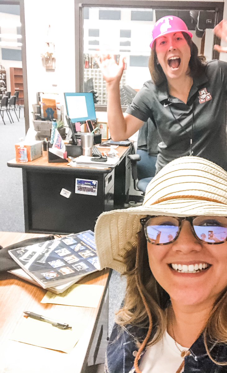 We had crazy hat day in band via zoom! Tomorrow is bring your pet to band!🤪