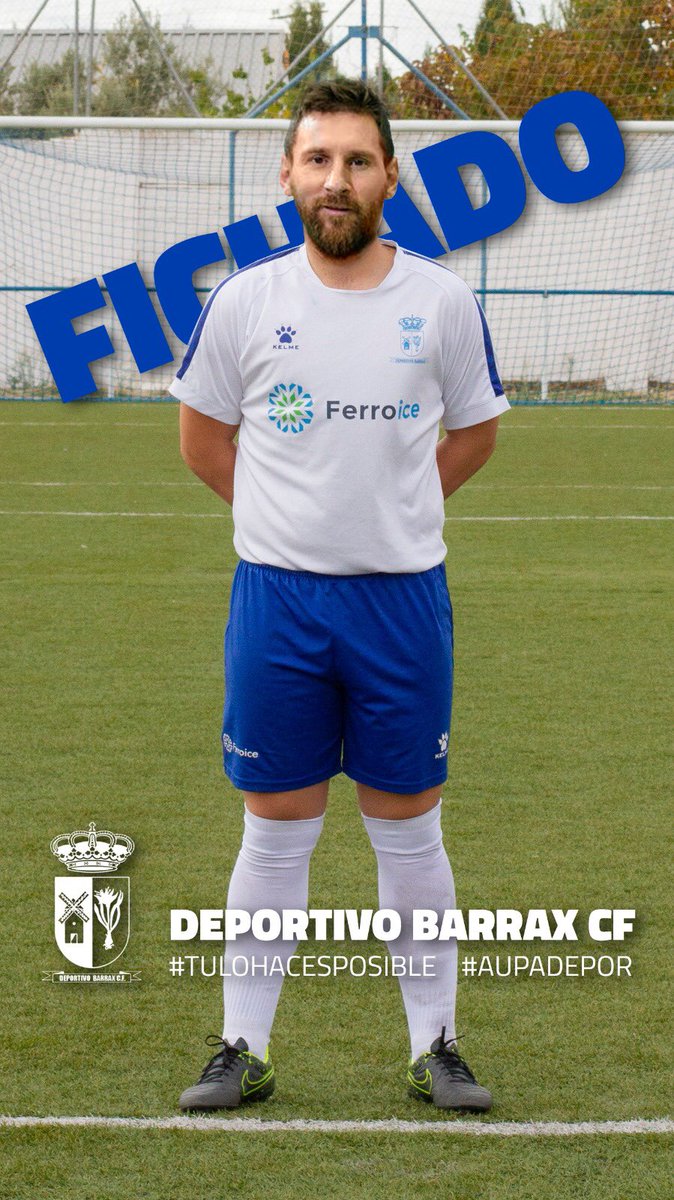 No queríamos revelarlo tan pronto pero la presión era muy grande. Duras negociaciones, pero al final se paga el la ficha. Nos vemos en 1ª Autonómica su Santidad. 
<a href="/marca/">MARCA</a> <a href="/diarioas/">Diario AS</a> <a href="/elchiringuitotv/">El Chiringuito TV</a> <a href="/DeporteCLM/">Deporte CLM</a> <a href="/FFCM_es/">FFCM</a> 
#Humor #FutbolModesto #TuLoHacesPosible