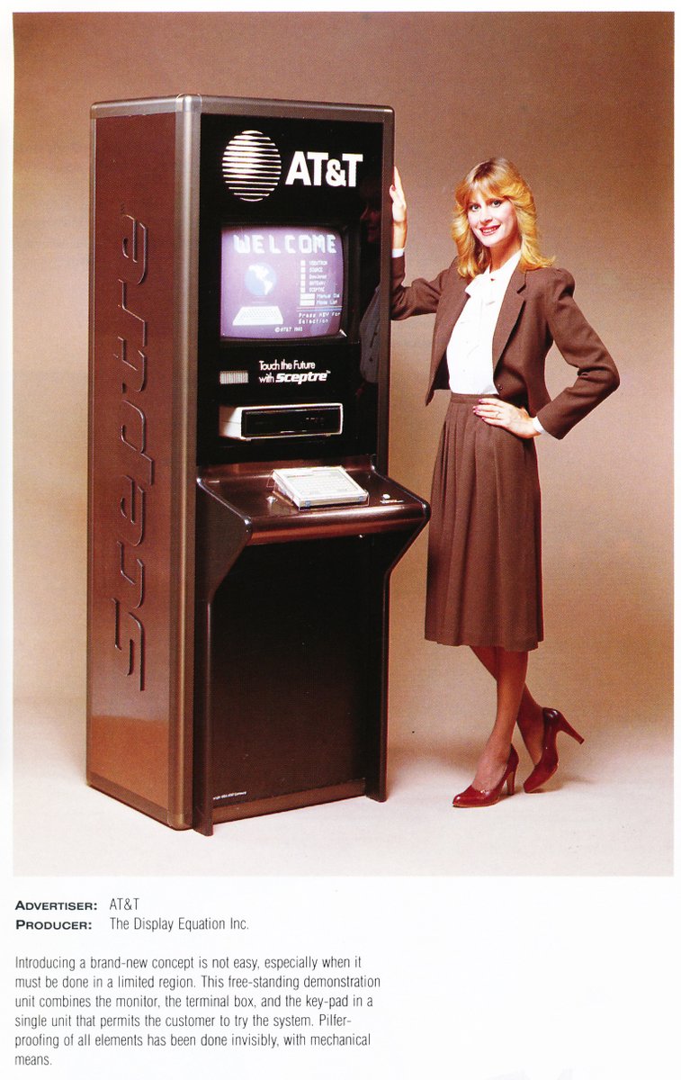 Some tech-focused examples from the book. Not sure what the AT&T Sceptre is exactly, looks like some early version of an internet terminal kiosk?