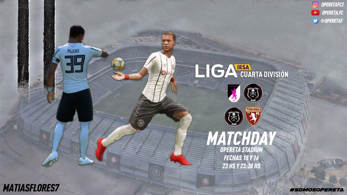 Hoy es Martes y juega OPERETA papá, por Liga  <a href="/IESAArgentina/">IESA</a>  en busca de los 6 puntos para seguir sumando en la tabla contra dos rivales durísimos, como lo son <a href="/FcPenadoy/">Penadoy Fc</a> y TORVERA FC. #SomosOpereta