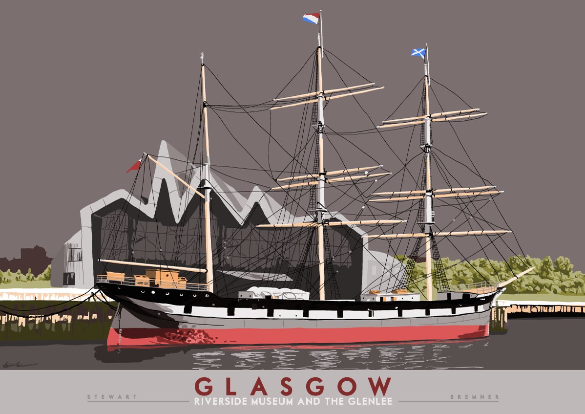 Aye. A road trip from this thread would be madness, because we're all the way back to Glasgow's Riverside Museum now. This artistic version has never sold, while the natural one has sold one copy. Not a popular view. I really like the grey, though.  https://indy-prints.com/collections/landscape-posters/products/glasgow-riverside-museum-and-the-glenlee