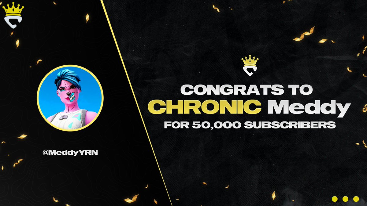FRChronic's tweet photo. Congratulations to @MeddyYRN for surpassing 50,000 Subscribers on YouTube! 🌟 https://t.co/Oqf6JC6hj4