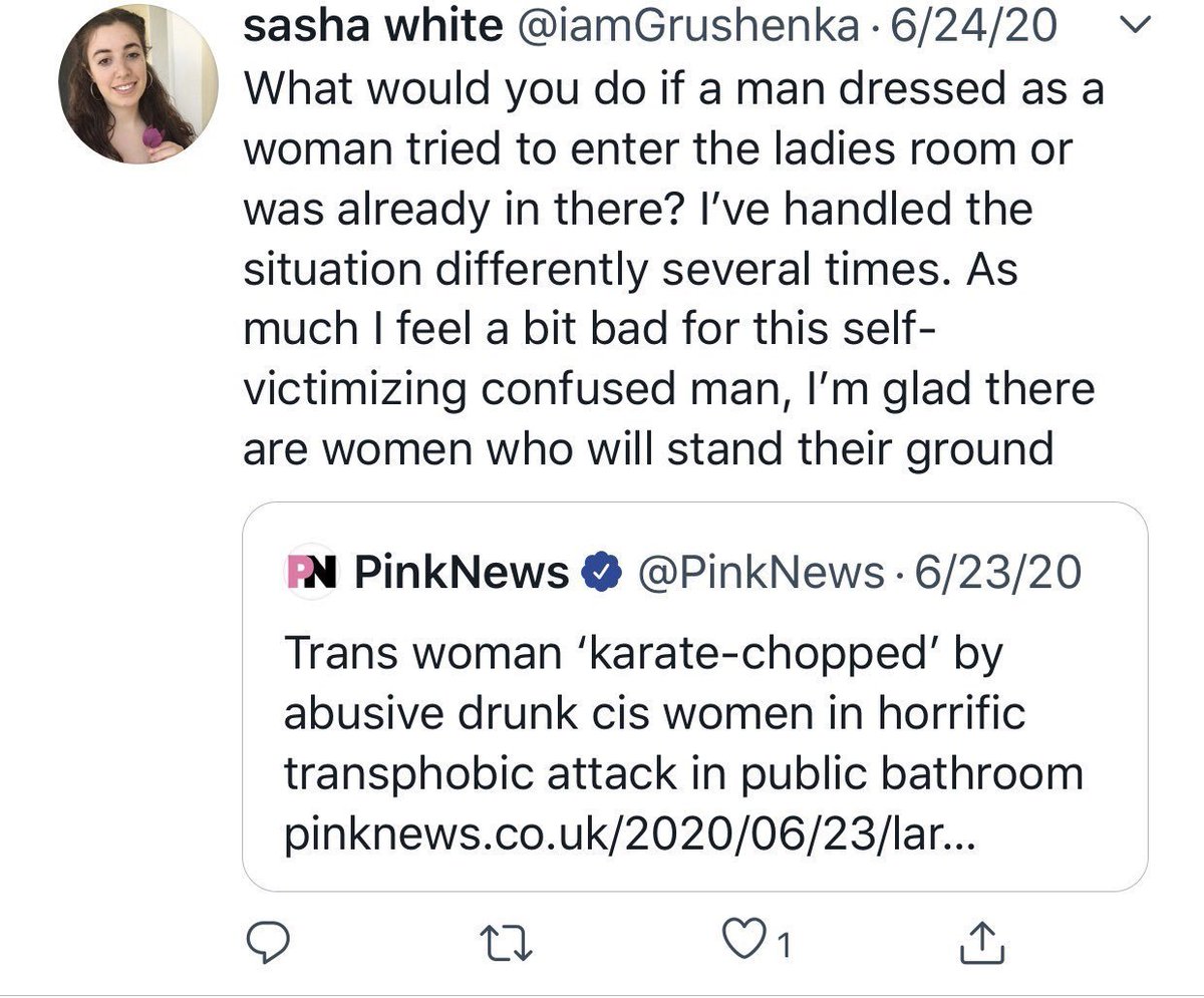 Now that it's coming out that  #SashaWhite endorsed beating trans women for using the bathroom, let's look at violence in the TERF movement.