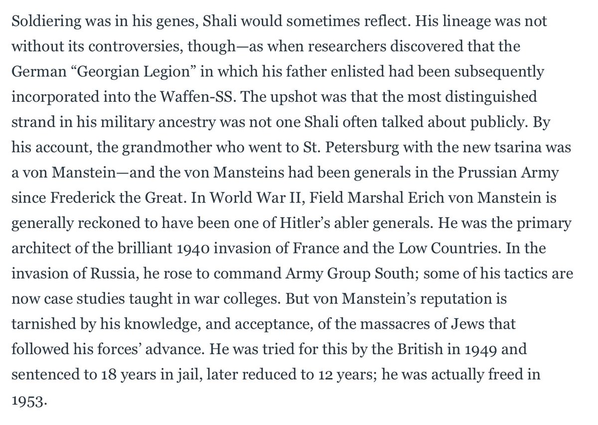 wait he was distantly related to erich von manstein too?