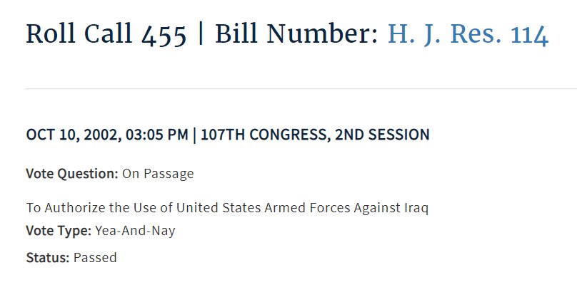 In 2003, Markey broke with 2/3rds of the Democratic Caucus to vote for the authorization to invade Iraq.Estimates place the civilian death toll of the War in Iraq and subsequent civil war between 151,000 and 460,000. (2/n)