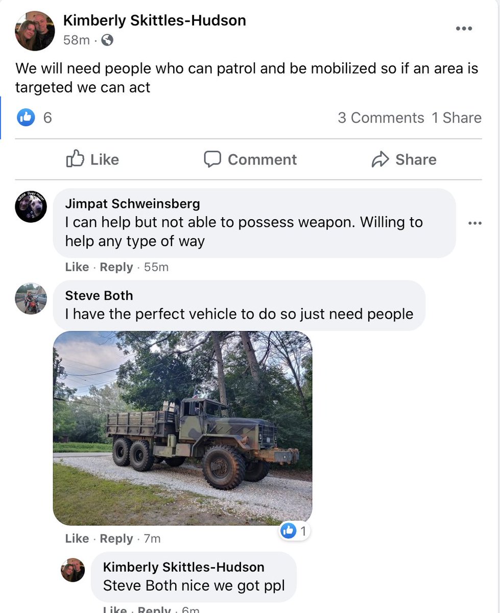 Facebook event 'Armed Citizens to Protect our Lives and Property' has people in  #Kenosha planning to go out and confront protesters/rioters. Event page:  https://www.facebook.com/events/1480306495505252