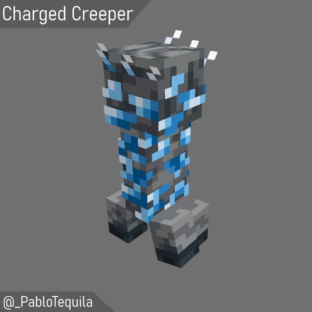 minecraft blue creeper texture