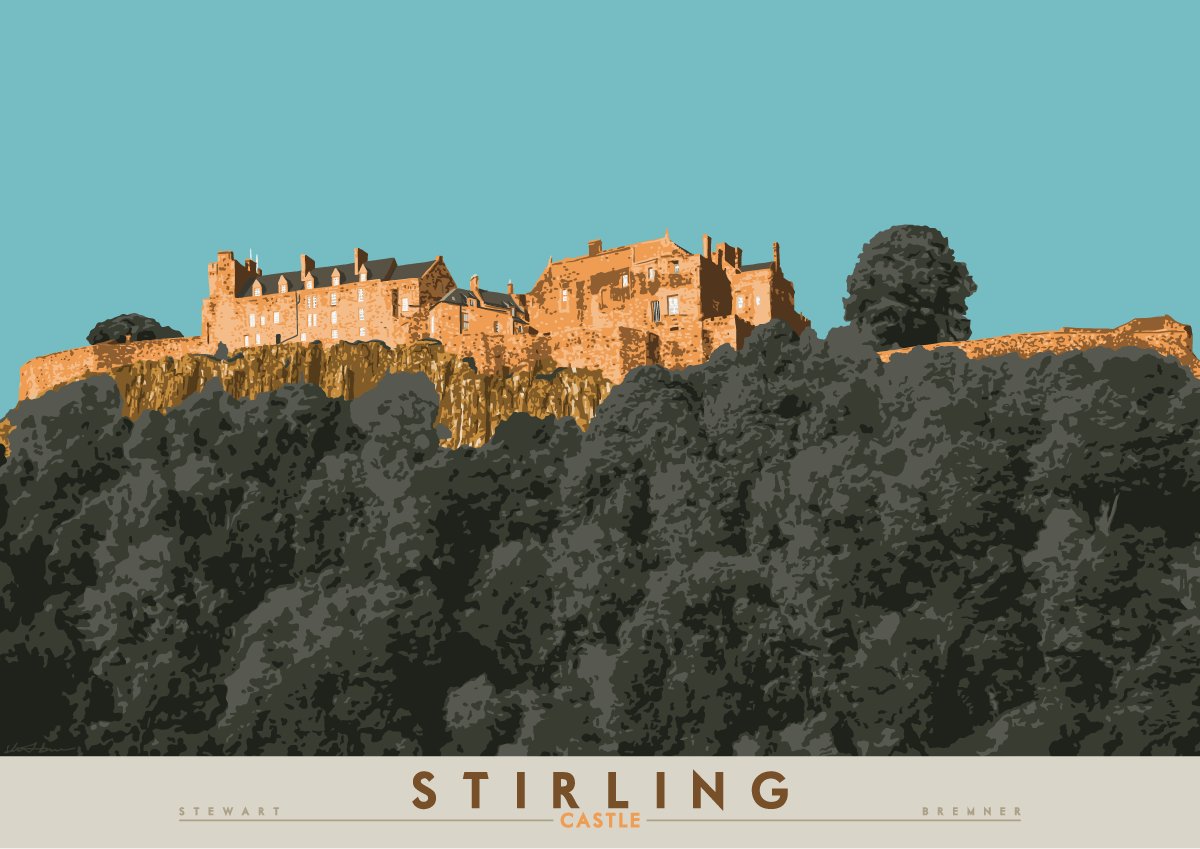 From one castle to another, this time that big one right in the middle. It's Stirling Castle and no one has bought… wait… either version of it? Dearie me. I guess it really isn't as good as Edinburgh Castle. As we all knew.  https://indy-prints.com/collections/landscape-posters/products/stirling-castle
