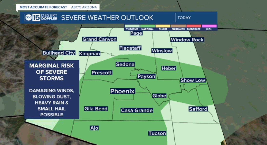 Severe Thunderstorm near Horseshoe Reservoir. Outflow winds moving