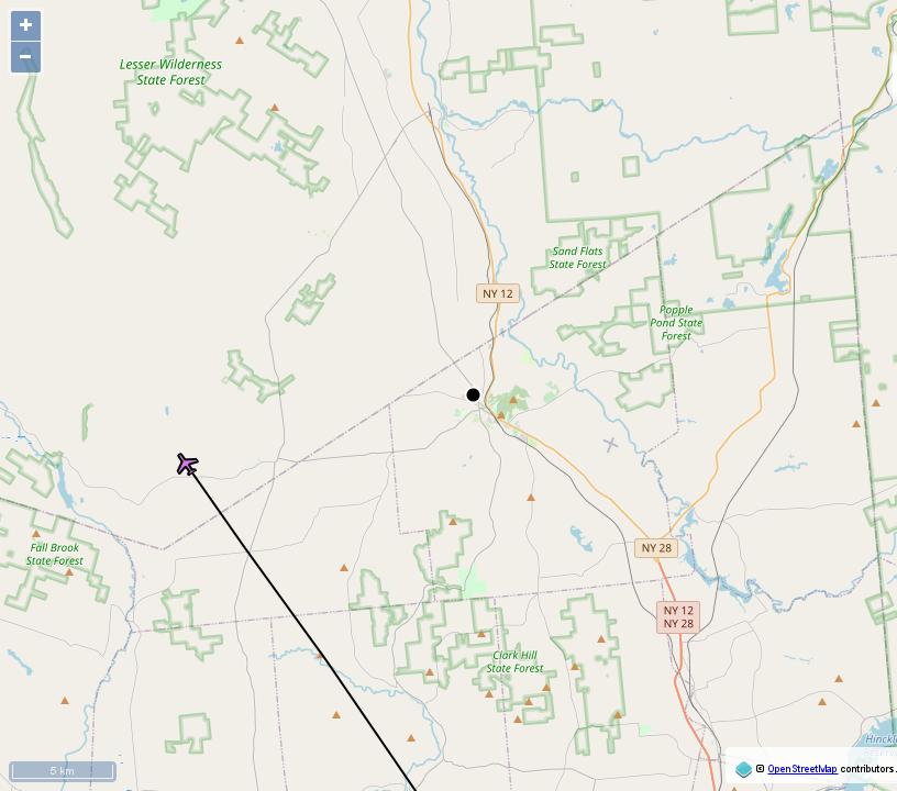 #N816JW : 5.2 mi away @ 40750 ft and 55.8° frm hrzn, heading NW @ 422.3mi/h 19:11:59 icao:AB2083. #WayTheHeckUpThere #MovingQuickly #AboveBoonville #ADSB