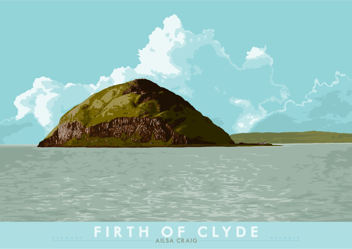 It must be because I'm based in Edinburgh that my west coast drawings haven't sold well. It can't be because no one likes it over there. I mean, Ailsa Craig is cool! N1-A0, again. Tsk.  https://indy-prints.com/collections/landscape-posters/products/firth-of-clyde-ailsa-craig