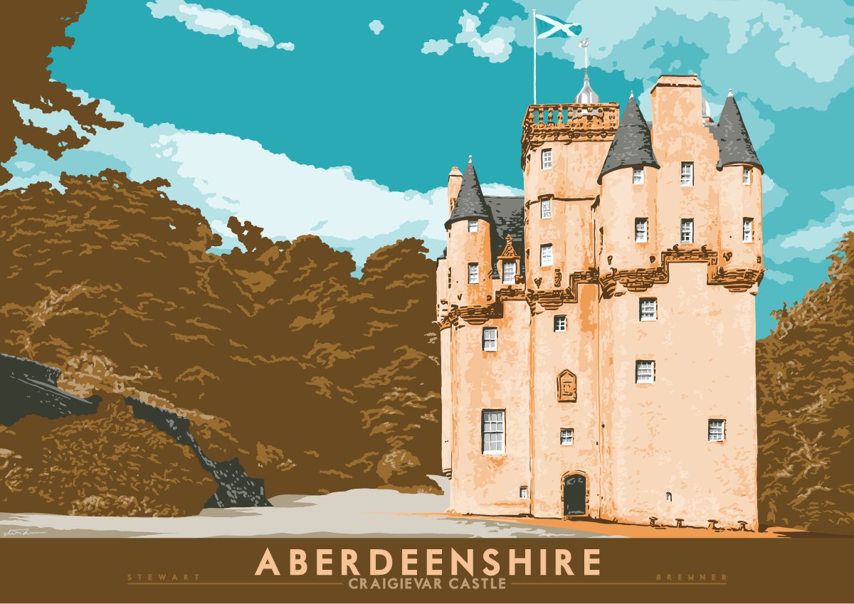 Iiiiiiit's CASTLE TIME! Is Craigievar still on some banknotes, or did I totally imagine that? Aye, I even changed the colour of the saltire in this one because I have no shame.  https://indy-prints.com/collections/landscape-posters/products/aberdeenshire-craigievar-castle