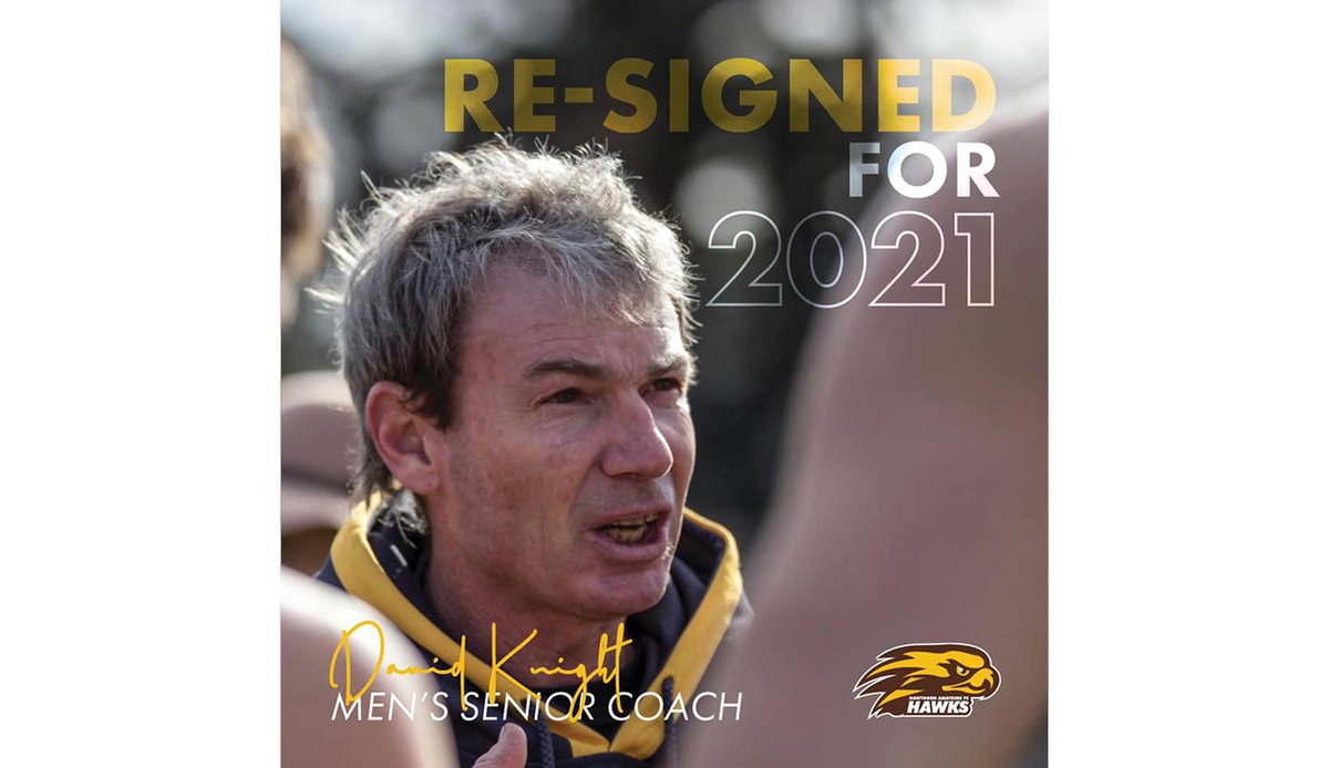 David Knight (Men’s) and Dee Longwill (Women’s) are among 5 coaching reappointments at <a href="/HawthornAFC/">Hawthorn Amateur FC</a> -
bit.ly/32pDu9V