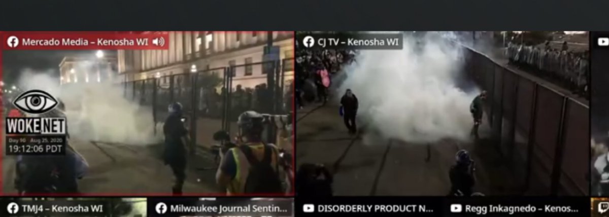 Kenosha has deployed tear gas. As their lrad goes "you with the leafblower. Move away from the fence"