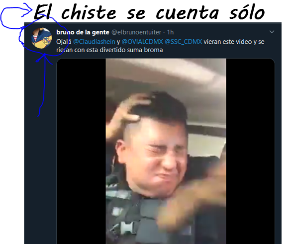 BGuars's tweet photo. @elbrunoentuiter @SSC_CDMX ¡oooh ya ves!, pinche amargeitor, chale, si sólo están cotorreando entre compas un par de minutos, nada más, no es que se hayan ausentado por días de su trabajo o que estén jugando con armas de fuego; además, carnal... no me chingues: https://t.co/IDeAqYMEfn