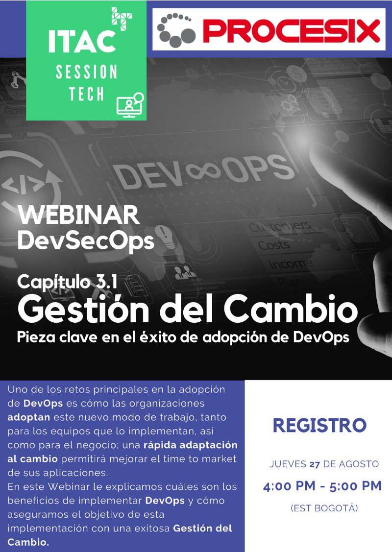 📢 Invitación: Webinar Gestión del Cambio con PROCESIX - eepurl.com/hbK8Wz