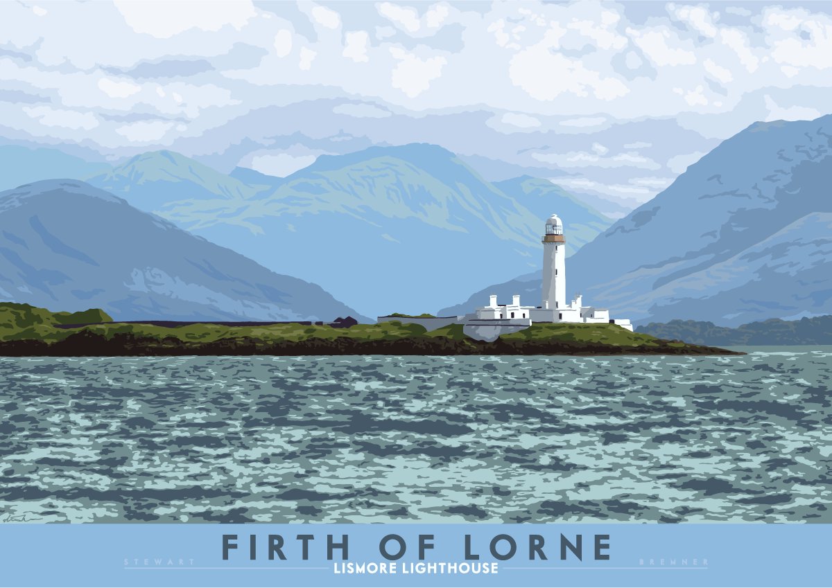 Over tae the Firth of Lorne next for a no-score draw. Nae wan has wantit the Lismore Light.  https://indy-prints.com/collections/landscape-posters/products/firth-of-lorne-lismore-lighthouse