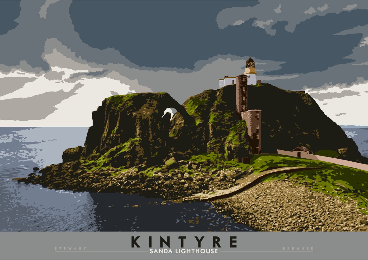 I want to say this is Elephant Rock, but it was my friend whose dad was a lighthouse keeper that told me this and I'm not sure he is to be trusted. <looks sideways> Sanda Lighthouse this time and it has never ever ever sold.  https://indy-prints.com/products/kintyre-sanda-lighthouse