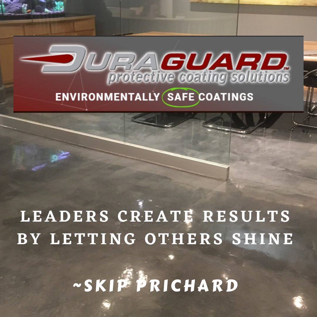Leaders create results by letting others shine. Don't forget about your office space flooring! #duraguardsolutions #antibacterialflooring