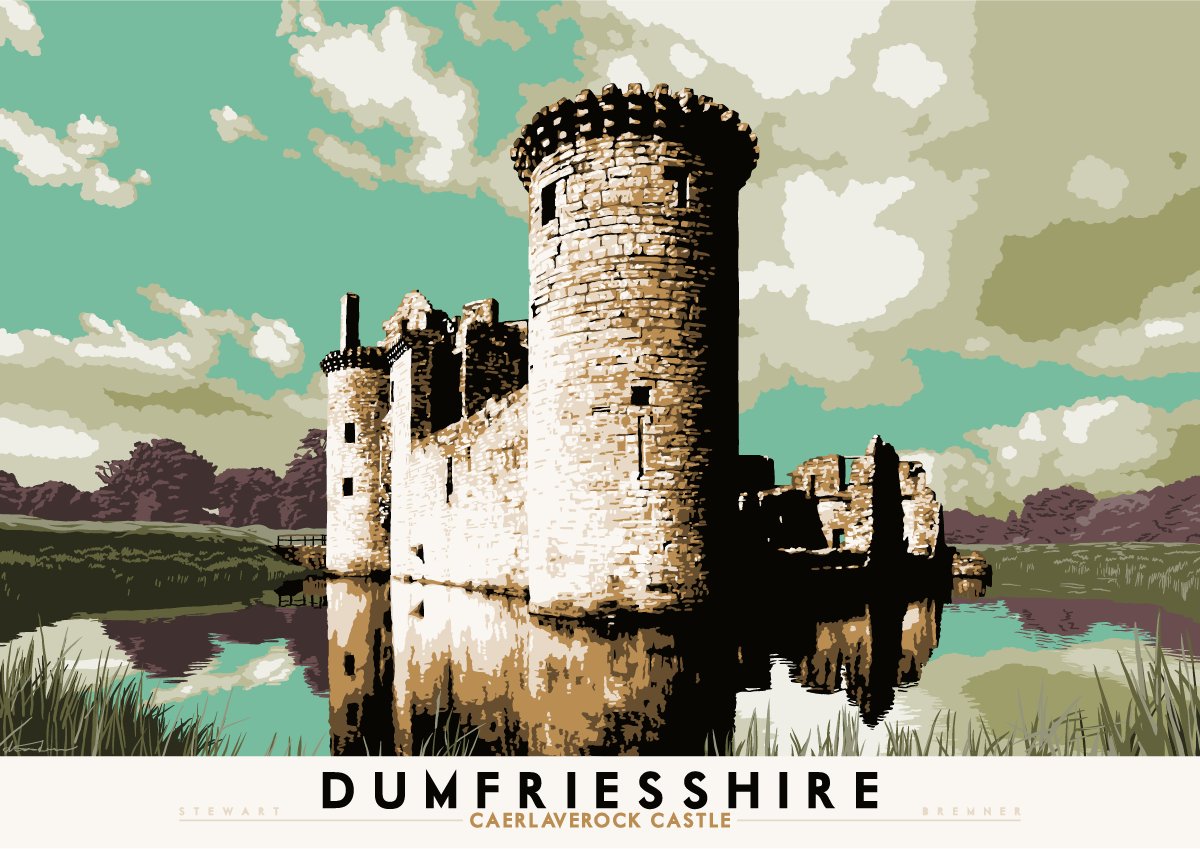 And now, it's back to CASTLE TIME! Caerlaverock was sacked a fair few times and is a ruin. Also has a moat and is a triangle because of course it is. Strong shape that, but no sales. Fail.  https://indy-prints.com/collections/landscape-posters/products/dumfriesshire-caerlaverock-castle