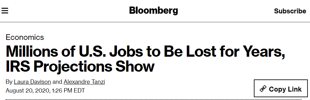 The IRS released new projections that suggest millions of jobs lost during the pandemic will be gone for years. Many of the temporary layoffs caused by lockdowns have already ended -- but the damage from permanent job losses ripples through the economy. 9/