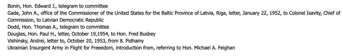 also i googled him and he testified in front of the select committee on communist aggression and just look at this absolute rockstar lineup, can't wait to look up all of their files in the cia reading room