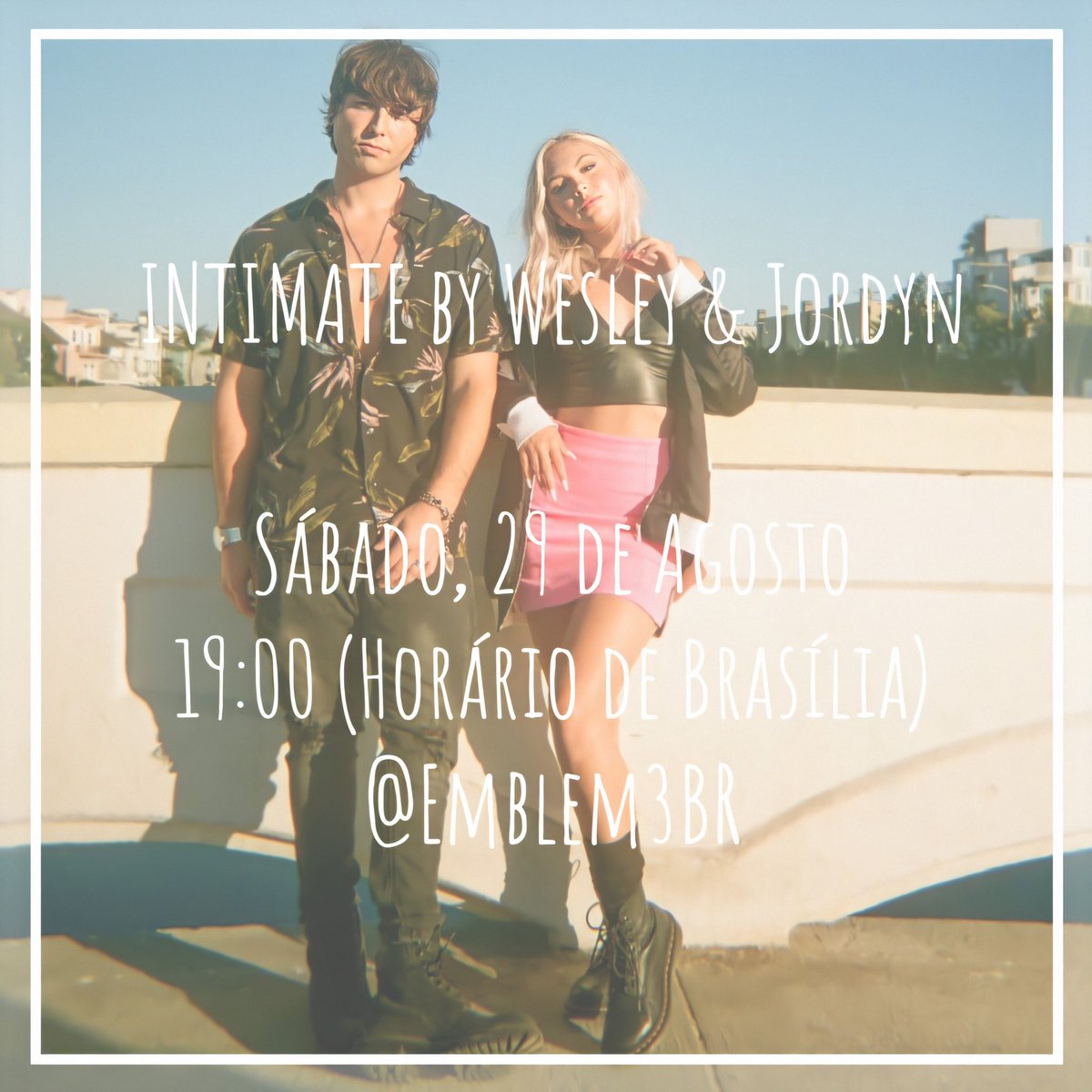 Como “Intimate” lança nesta sexta, vamos subir a tag INTIMATE by Wesley &amp; Jordyn no sábado, dia 29/08, às 19h no horário de Brasília. Contamos com a participação de vocês para divulgar a nova música do Wes ♥️