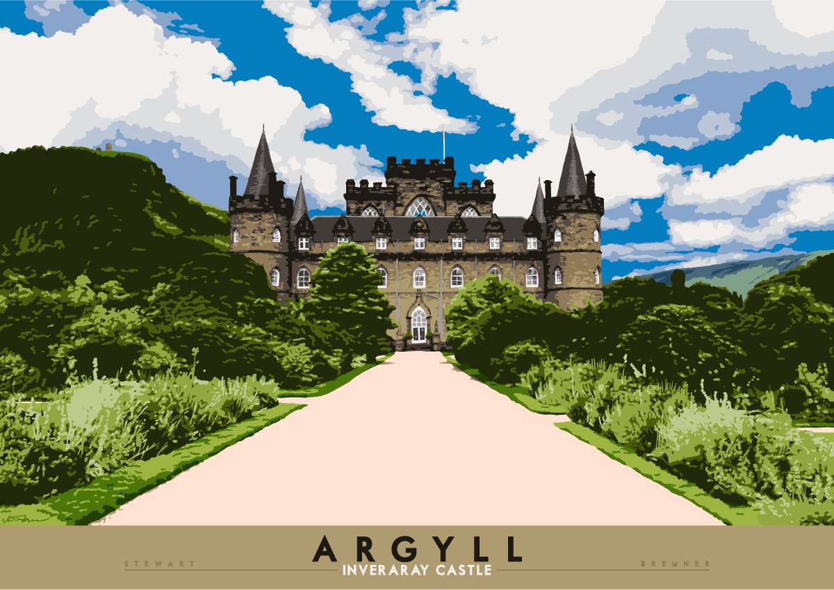 Inverary Castle. Home to upper crust. Not a fan. And neither are you. Glad we can agree.  https://indy-prints.com/collections/landscape-posters/products/argyll-inverary-castle