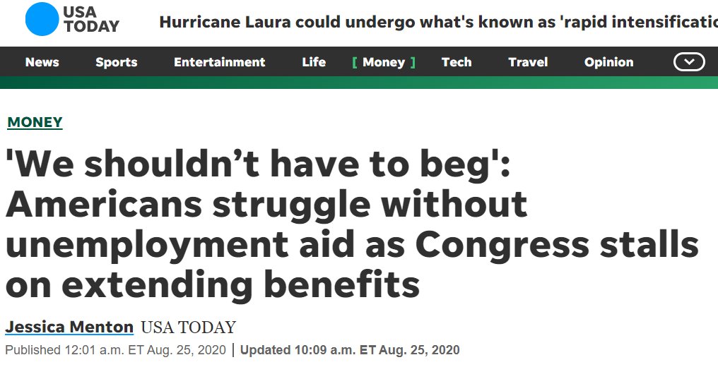 The storm clouds are gathering. Senate Republicans are gone with no plan to do anything. Trump doesn't care that tens of millions of Americans are unemployed if the stock market goes up. Without a deal to provide massive economic relief the recovery will be in real jeopardy. /end