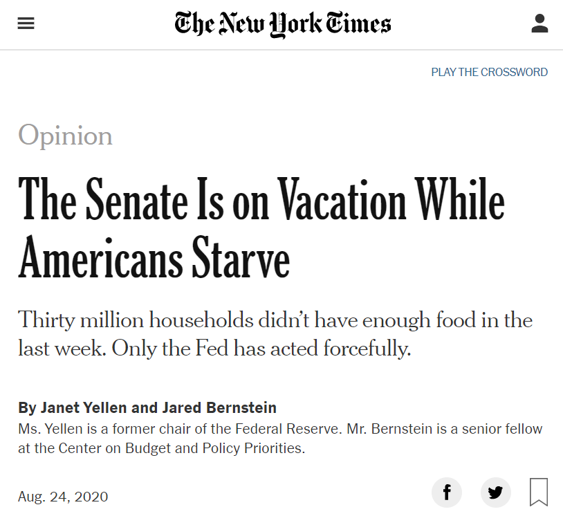 The storm clouds are gathering. Senate Republicans are gone with no plan to do anything. Trump doesn't care that tens of millions of Americans are unemployed if the stock market goes up. Without a deal to provide massive economic relief the recovery will be in real jeopardy. /end