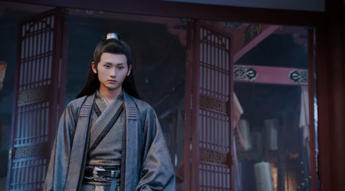 LaT_CQL's tweet photo. Huaisang's finale look is, I think, the closest he's ever come to dressing in his brother's style - the darker, more serene/severe palette.  It's the closest he's ever come to having his brother's *energy* as sect leader. 💚🖤 https://t.co/YDqD5zhZW6
