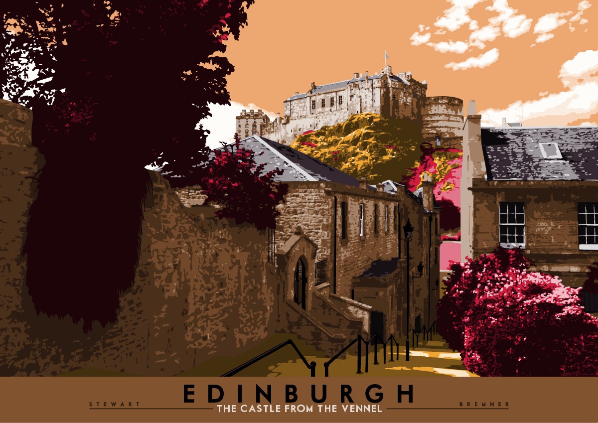 …and finally (joy unto the world!) is my most recent drawing, made during lockdown, of Edinburgh Castle from the Vennel. (Seriously, is that it's name?)  https://indy-prints.com/collections/landscape-posters/products/edinburgh-the-castle-from-the-vennel-poster