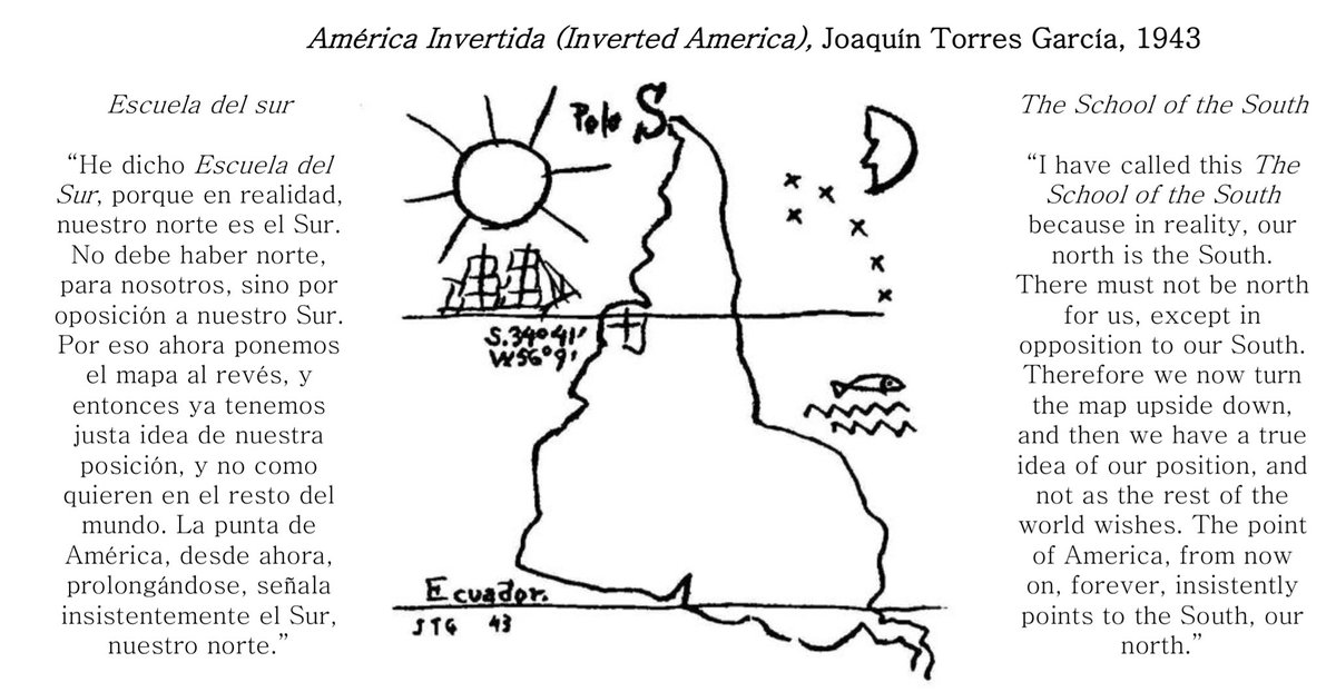 Here is an explanation of América invertida in Joaquín Torres García’s own words: