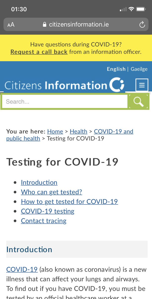 4. Phil Hogan is referring to the below article on Citizens Information. The below article is an article about Covid-19 testing in Ireland. It does say ‘If you have tested negative for COVID-19, You do not have to self-isolate any longer.